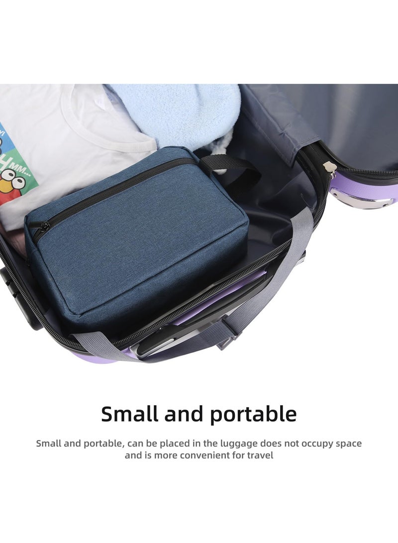 كيس المرحاض السفر كيس المرحاض للنساء الرجال معلق كيس مستحضرات التجميل إكسسوارات السفر للنساء الرجال ، الأزرق البحري ، الحديث - Image 4